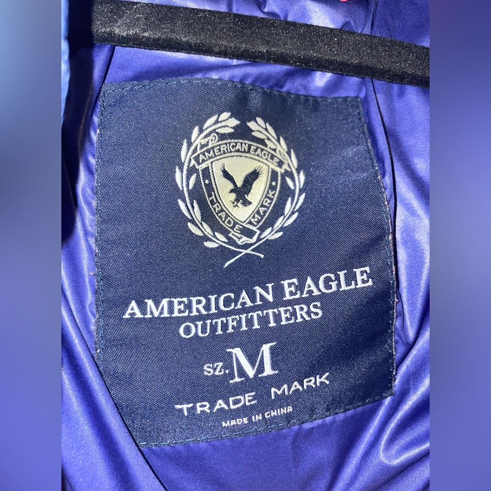 American Eagle Navy Jacket Medium - image 7